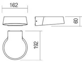Redo 90046 - Aplică perete exterior LED PHASER LED/12W/230V IP54