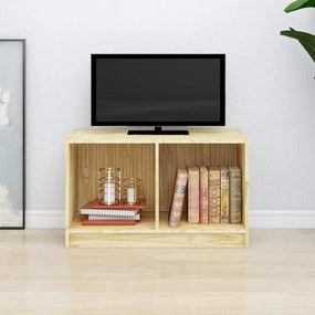 Comoda TV, 70x33x42 cm, lemn masiv de pin 1, Maro