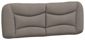 374580 vidaXL Pernă pentru tăblie de pat, gri taupe, 140 cm, material textil