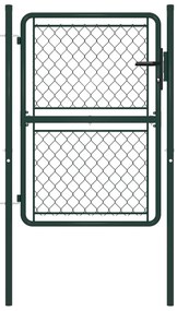 Poarta de gard, verde, 100 x 125 cm, otel Verde, 100 x 125 cm