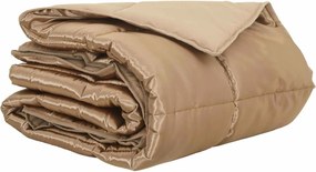 vidaXL Pilotă de vară Auriu 200 x 200 cm Satin și Microfibra