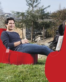 Fotoliu puf pentru grădină EVA Sport - Red