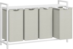 Cos de rufe Vasagle Alb 115.6x33x72.5 cm