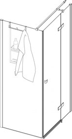 Etajera pentru cabină seria Nero ADM_N52K