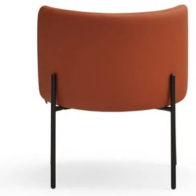 Fotoliu din imitație de piele portocaliu Mogi - Teulat