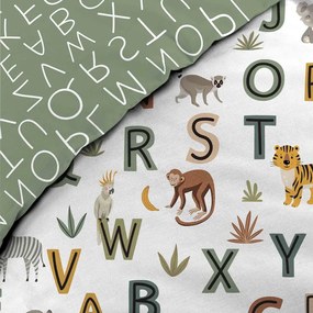 Lenjerie de pat pentru copii din bumbac pentru pat de o persoană 140x200 cm Tigry – douceur d'intérieur