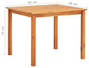 Set mobilier de exterior cu perne 5 piese, lemn masiv de acacia Gri, 5