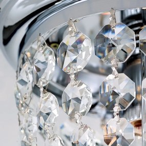 Plafoniera cristal Asfour design elegant lux PLAFOND D-26cm crom