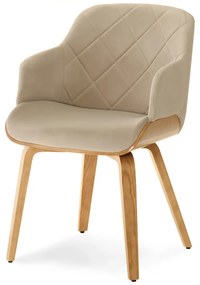 Scaun Sorien K (bej + stejar). Promo -16%. 1111267