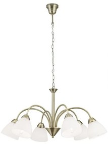 Candelabru, Lustra suspendata cu 6 brate Susan, alama antic
