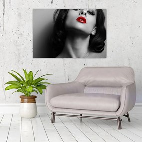 Tablou - Portretul unei femei cu ruj roșu (90x60 cm)