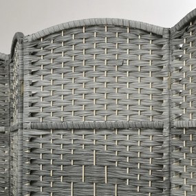 HOMCOM Paravan interior din lemn 3 panouri separator de cameră pliabil pentru sufragerie dormitor 135 x 180 cm gri | Aosom Romania