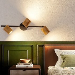 Brilagi - Spot MODERN WOOD, 3xGU10/8W/230V, lemn de cauciuc, negru