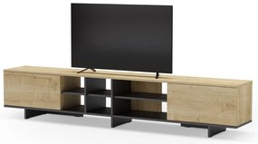 Masă TV în culoare naturală cu aspect de lemn de stejar 230x44 cm Cequoia – Marckeric