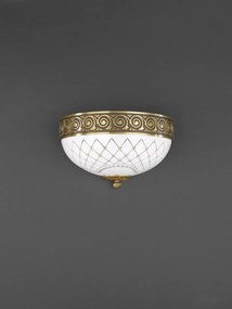 Aplica clasica design italian din alama, sticla 7002 RA-A.7012/2