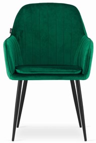 Scaun de masa din catifea Culoare verde, LUGO