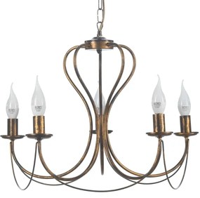 Lustră pe lanț ONLI CANDELA 5xE14/6W/230V bronz