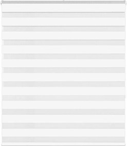 vidaXL Jaluzea tip zebra alb lățime țesătură 115,9 cm poliester