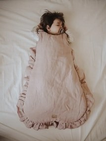 Sac de dormit pana la 9 luni, In Bej cu volanase by BabyLy cu umplutura antialergica BabySoft , marimea S, 2 TOG pe tot parcursul anului