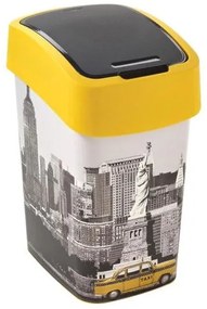 Cos de gunoi cu capac batant, plastic, model New York, 25 L, 34x26x47 cm, Curver