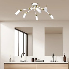 Spot IRIS 6xGU10/MR11/40W/230V alb/auriu