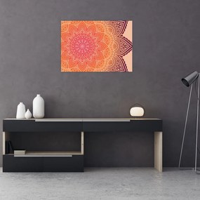 Tablou pe sticlă - Mandala artă (70x50 cm)