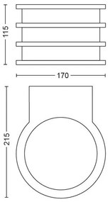Philips 17401/93/P0 - LED exterior Hue LUCCA 1xE27/9,5W/230V IP44