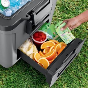Lada frigorifica Ninja FrostVault FB230EUGY, 28 l, Pasiva, 48 doze, Pastreaza gheata pana la 5 zile, Compartiment uscat, Roti, Gri
