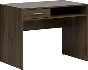 Birou NEPO PLUS, stejar inchis, PAL laminat, cu un sertar, 100x59x76 c
