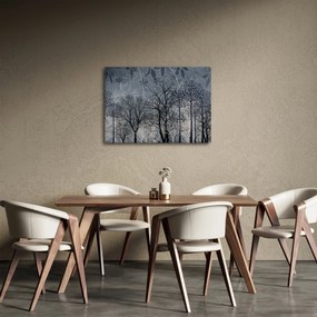 Tablou - Siluetă copac și frunze (70x50 cm)