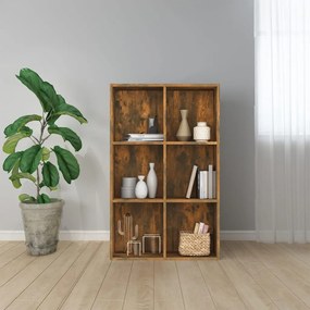 Bibliotecă/dulap, stejar fumuriu, 66x30x98 cm, lemn prelucrat