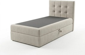 Pat tapițat boxspring DIRELIS VIBE 90x200 cm cremova Saltea: Saltea cu arcuri Bonell