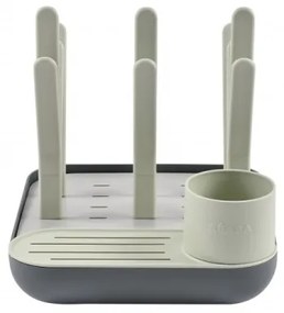 Suport pentru uscarea biberoanelor Beaba verde/gri