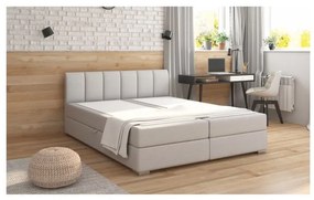 Pat Boxspring RIANA KOMFORT Gri Deschis 180x200 cm