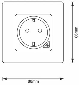 Priză inteligentă SMART 3680W/230V/16A Wi-Fi Tuya