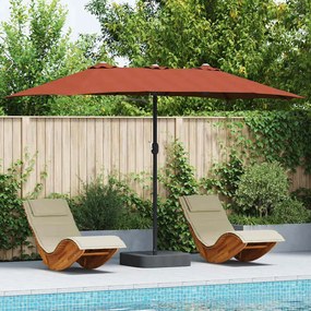 vidaXL Parasol de Grădină Terracota 385 x 209 x 244 cm țesătură