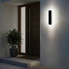 MIRANA Aplica LED de exterior, 8W, 230V, 4000K, IP44, 30 cm, negru