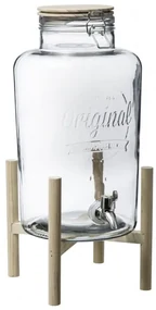 Borcan limonada Ester, sticla, 8 litri, suport inclus, 26 x 21 x H 46.5 cm
