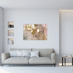 Tablou - Ornament de flori (90x60 cm)