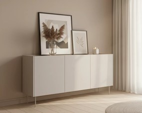 Comodă cu picioare metalice Desin 170 cm - cashmir / stejar nagano