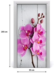 Autocolante pentru usi Wall Decal autocolant roz orhidee UȘĂ