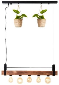 Brilliant - Lustră suspendată pe cablu BANKWOOD 5xE27/28W/230V plop
