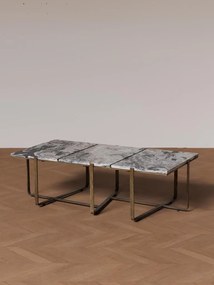 Masuta de cafea, din marmura si metal, Graphite