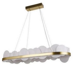 Lustră LED dimabilă pe cablu LED/50W/230V 3000-6500K auriu + telecomandă