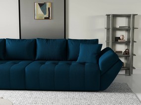 Canapea extensibilă dumonde cu ladă de depozitare si sezut confortabil din spuma high-density, Berlin Enjoy Petrol 300x100 cm