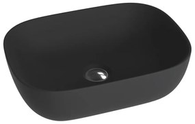 Lavoar pe blat Rune Alvar dreptunghiular 46 cm negru mat
