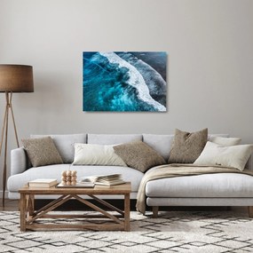 Tablou pe sticlă - Valuri pe mare (70x50 cm)