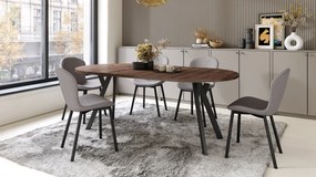 MAZZONI EXPORT FIORA Gri deschis Taupe (material Basel 34) - SCAUN MODERN TAPIȚAT PENTRU SALON/SUFRAGERIE LOFT
