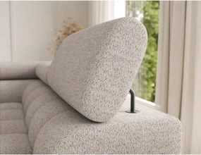 Colțar bej extensibil cu tapițerie din țesătură bouclé (cu colț pe partea dreaptă/în formă de "U") Feraria – ELTAP