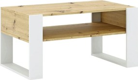 Masuta cafea CARA1, stejar artisan/alb, DTD laminat, 90x53x45 cm